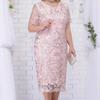 Slim Embroidered Lace Dress Women Summer Large Size Fashion