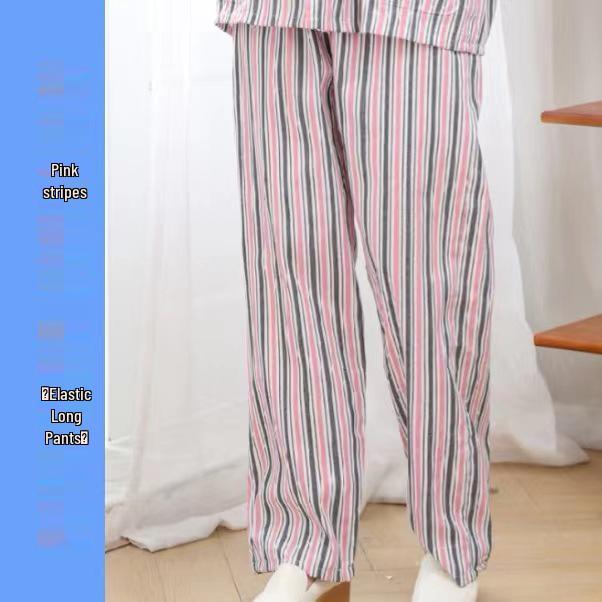 Blouse d'hôpital deux pièces en pur coton avec manches longues et pantalon - Facile à enfiler et à retirer pour les patients