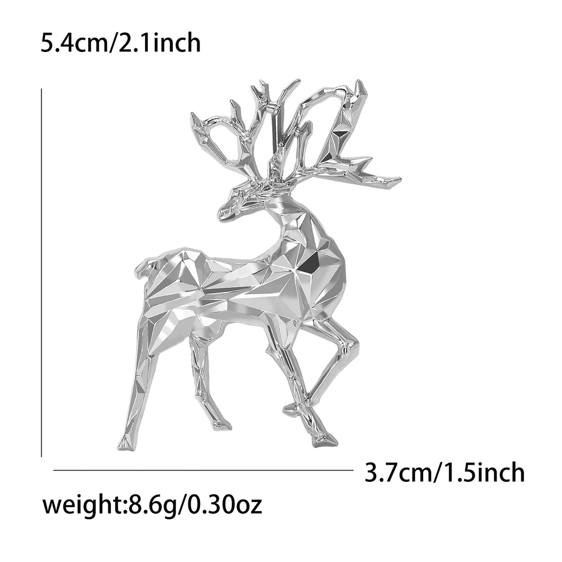 

Модная персонализированная брошь из гладкого сплава в виде лося, изысканная универсальная булавка для мужского и женского костюма, корсажа, ювелирного украшения