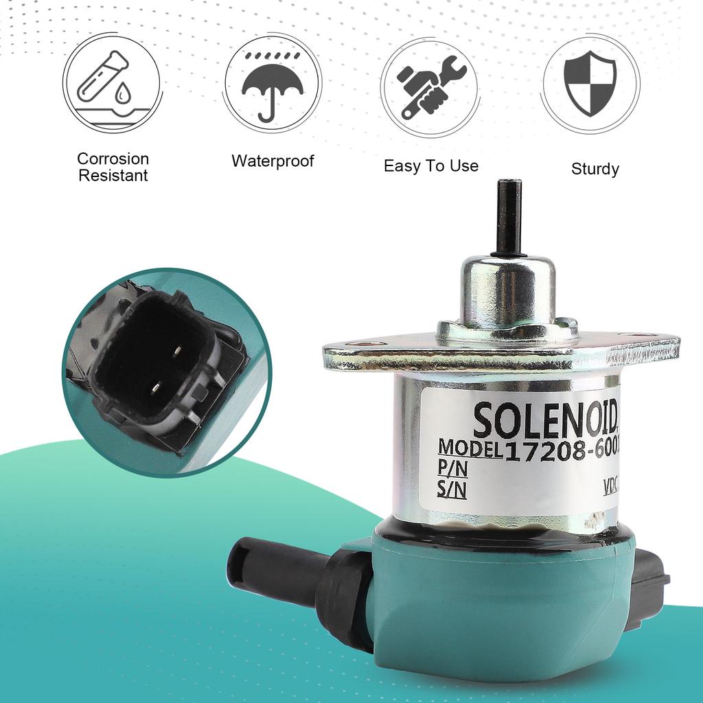 17208-60015 17208-60016 17208-60017 17208-60010 12V Stop Solenoid For Kubota D1005 D1105, D905 Fuel shutdown Shut Off solenoid