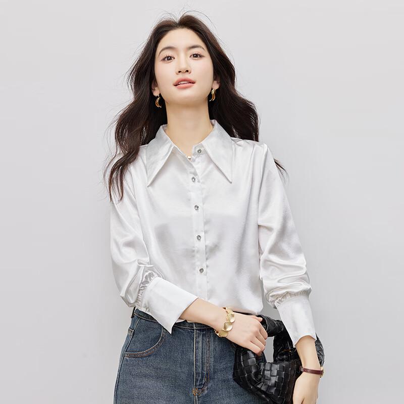 Kaseye Women s Elegant Long-Sleeve Business Casual Shirt S