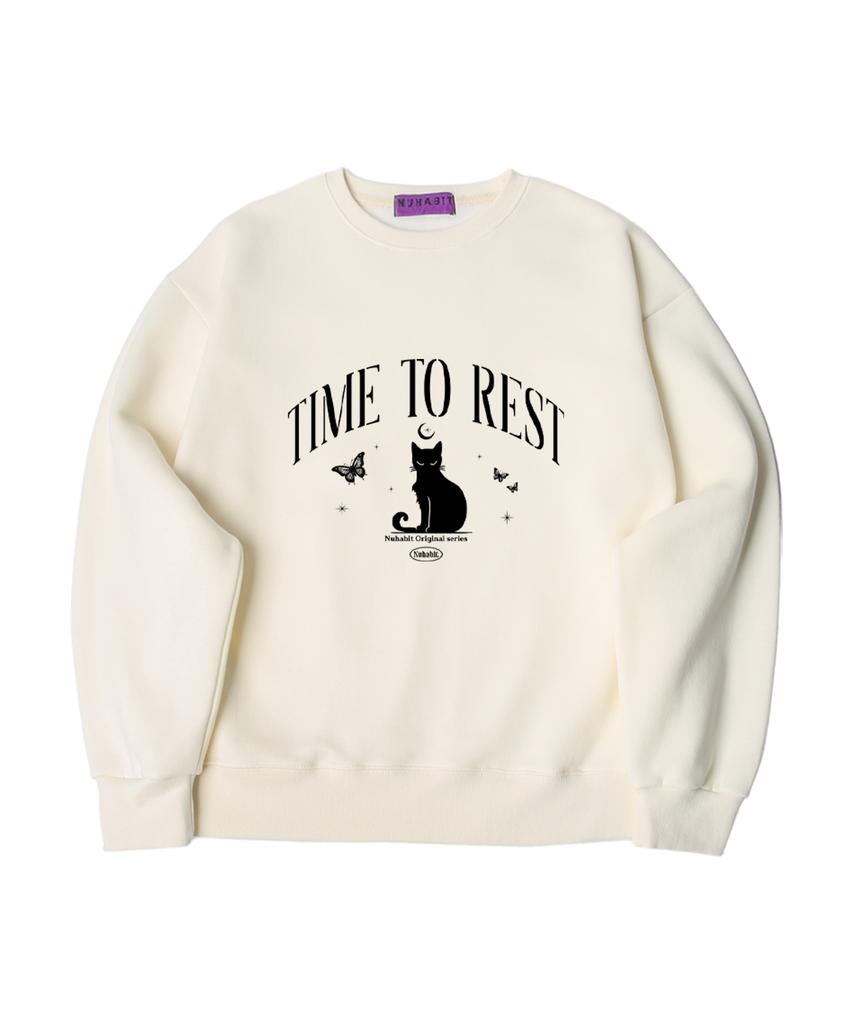 NUHABIT N/H Time To Rest Oversized Fleece-Lined Sweatshirt_Ivory (Som4-3Nh1183)