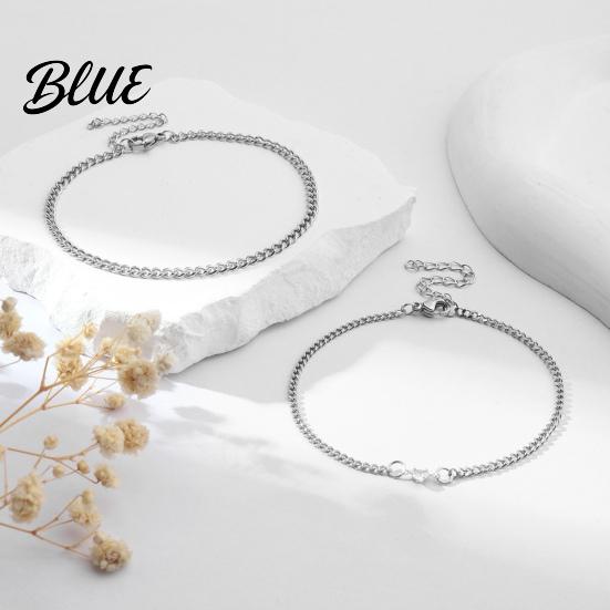 Wrist Adornment 2Pcs Women Charm Bracelet Shiny Rhinestone Inlaid Adjustable
