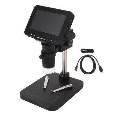 Mikroskop Cyfrowy z Ekranem IPS 4,3 Cala 16 MP 1080P 1600X Mikroskop do Lutowania z HD Multimedia