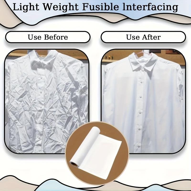 Ironing Meltable Fabric Lining, Lightweight Polyester Fiber Fabric, Suitable for Sewing and Crafts, Clothing, Luggage, Home Decoration