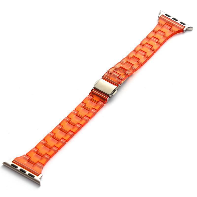 Resin Band for Apple Watch Series 10 46mm/Ultra 2 Ultra 49mm/Series 9 8 7 45mm/6 5 4 SE (2023) SE (2022) SE 44mm/3 2 1 42mm Jelly Watch Strap