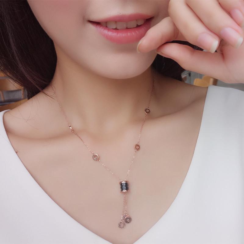 

Керамическое длинное ожерелье из нержавеющей стали 316L для женщин, массивное ожерелье в форме сердца, женские подарки для мамы