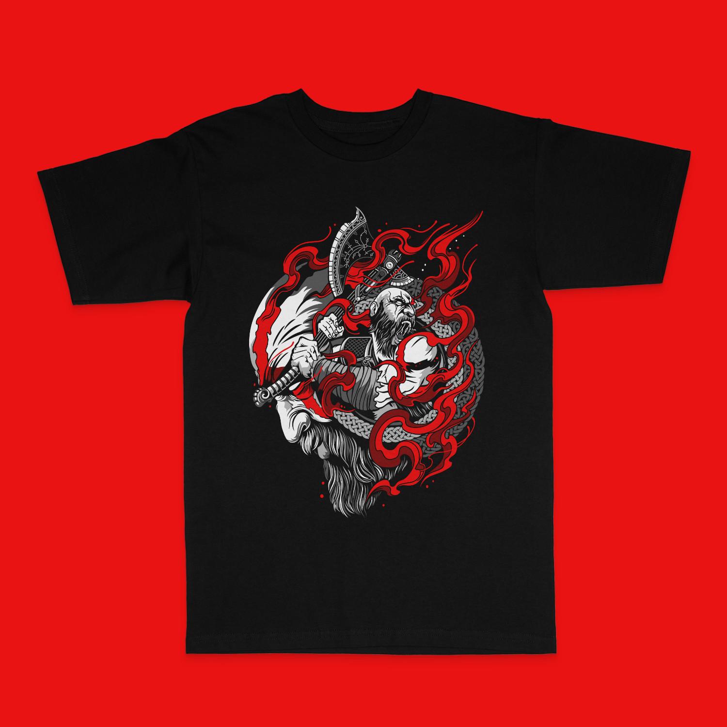 God Of War Kratos T-Shirt Gift Mens T-Shirt XL