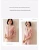Women's V-Neck Cashmere Cardigan with Shell Buttons - Waist-Cinching, Long-Sleeve Knit Sweater