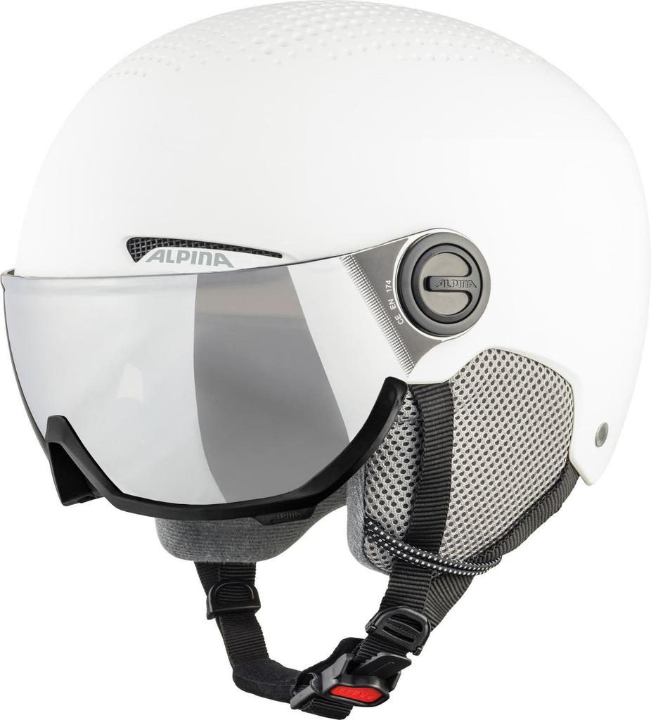 ALPINA ARBER VISOR Visor Helmet with Mirror Adjustable White cm Ski/Snowboard Visor, Size, Matte, 54-58