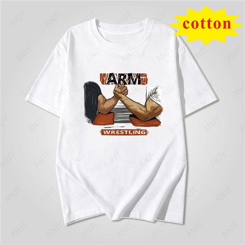 Simple Unity Handshake Printed Tshirt Versatile Basic Summer Unisex Top