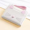 Women Cat PU Short Zipper Small Wallet Cartoon Multi-slot Fashionable Wallet