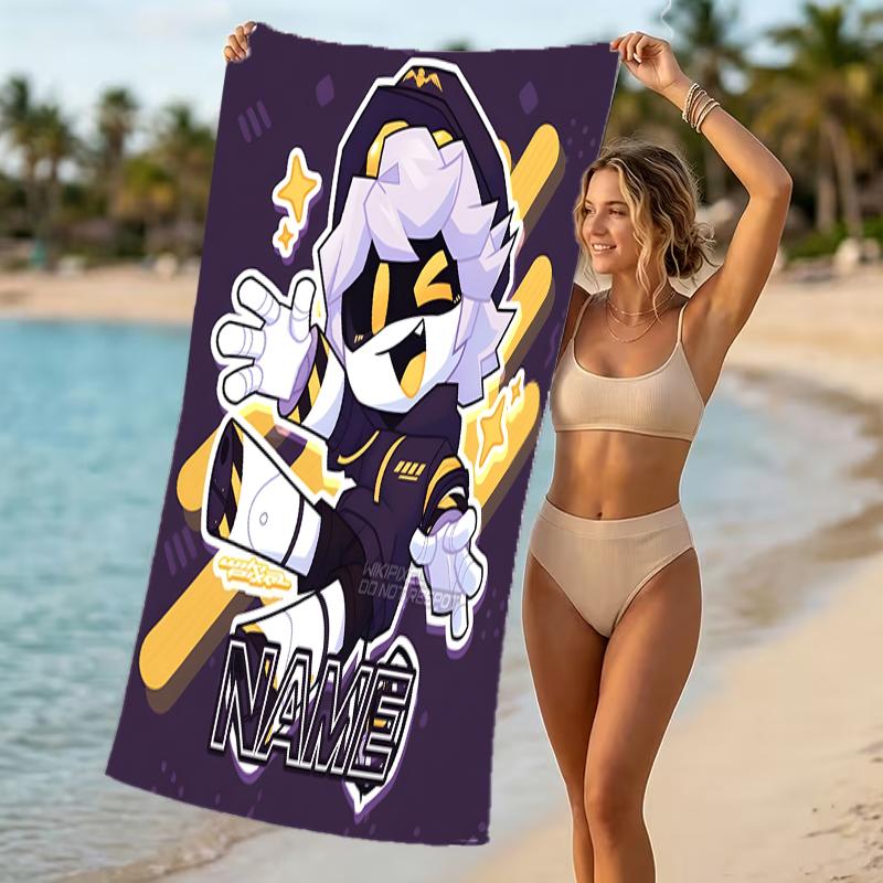 Customizable personalized beach towels Murder Drones themed designs.Suitable for the beach, yoga, sports;ideal as beach accessories