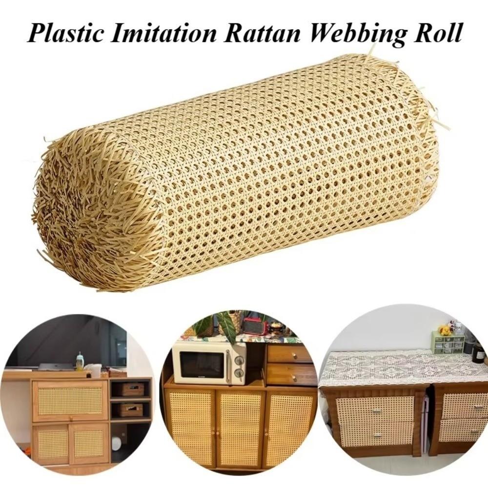 Octagonal Weave Rattan Webbing Roll 35-40cm Woven Net Rattan Imitation Rattan Webbing Chair Repair