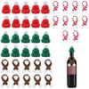 Accesorios de Disfraz Navideño para Botella de Vino de Hilos Hechos a Mano Decoración Festiva Cómoda para Suministros de Fiesta en Casa Oficina