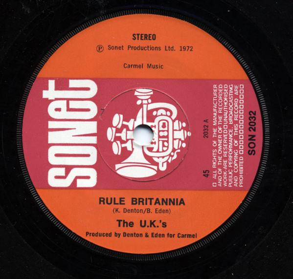

7inch Record U.K. S - Rule Britannia SON2032 SONET 1972 UK Pop Used
