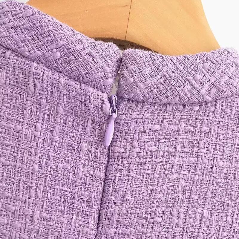 Kaslead New Arrival Women's Clothing Fashion Style Fashion Simple and Thin Classic Style Short Sleeve Dress