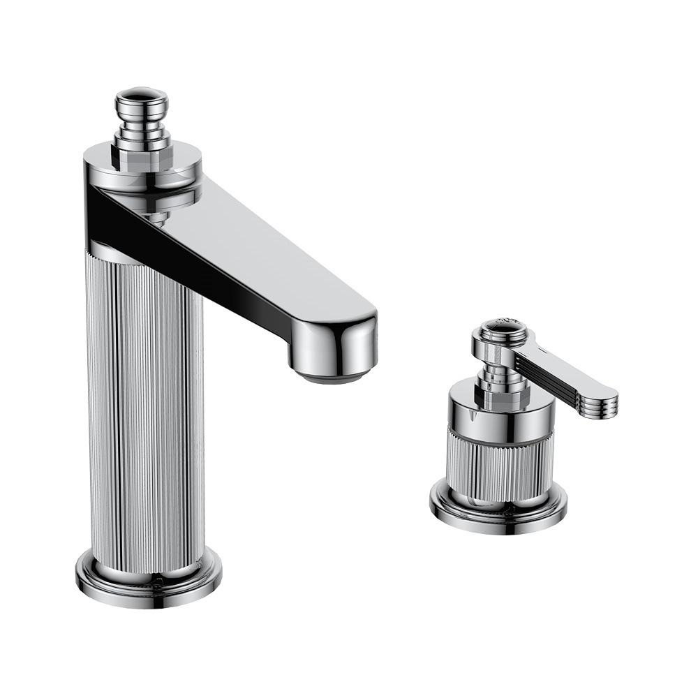 

New Bathroom Basin Faucet 8 inch Widespread Lavatory Mixer Tap Brass Three Hole Sink tap Luxury Rose gold sink faucet