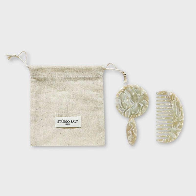 Studio Salt CLASSIC COMB & HAND MIRROR SET BEIGE