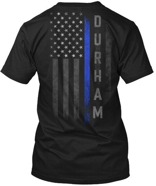 Durham Family Thin Blue Line T-Shirt Made in the USA Size S to 5XL 4XL