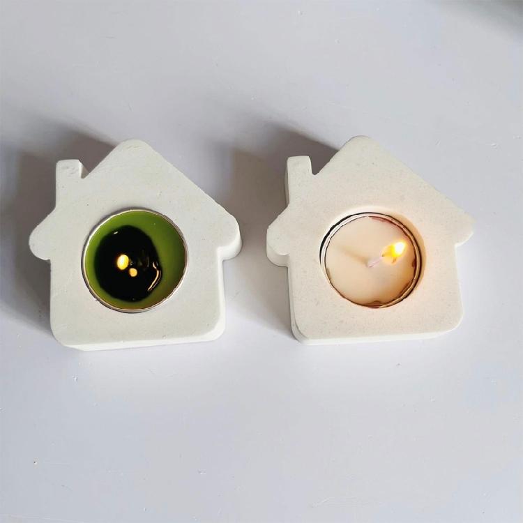 House Candlestick Molds for Candle Holder Tealight Stand