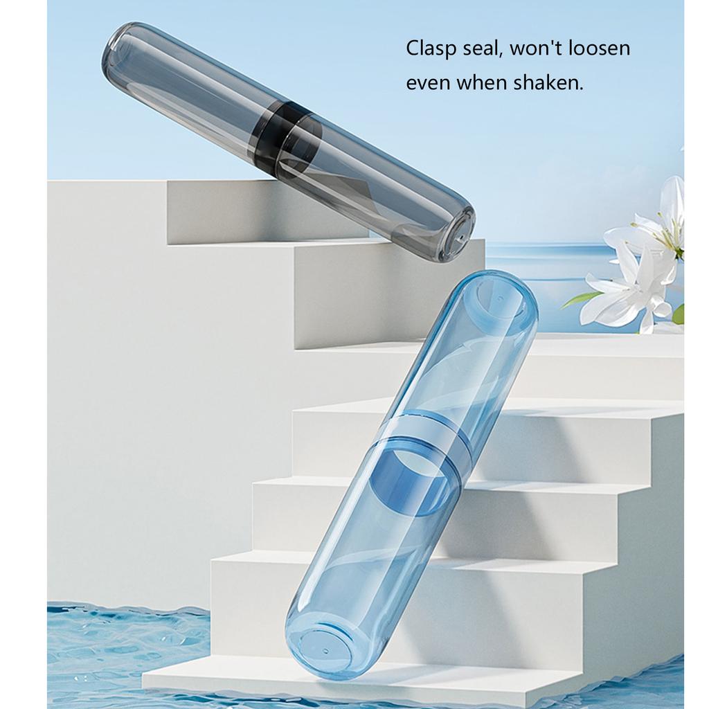 Portable Toothbrush Containers Protectors Hygienic Carry Case For Toothpaste And Mouthwashes Compactly Travel Essential