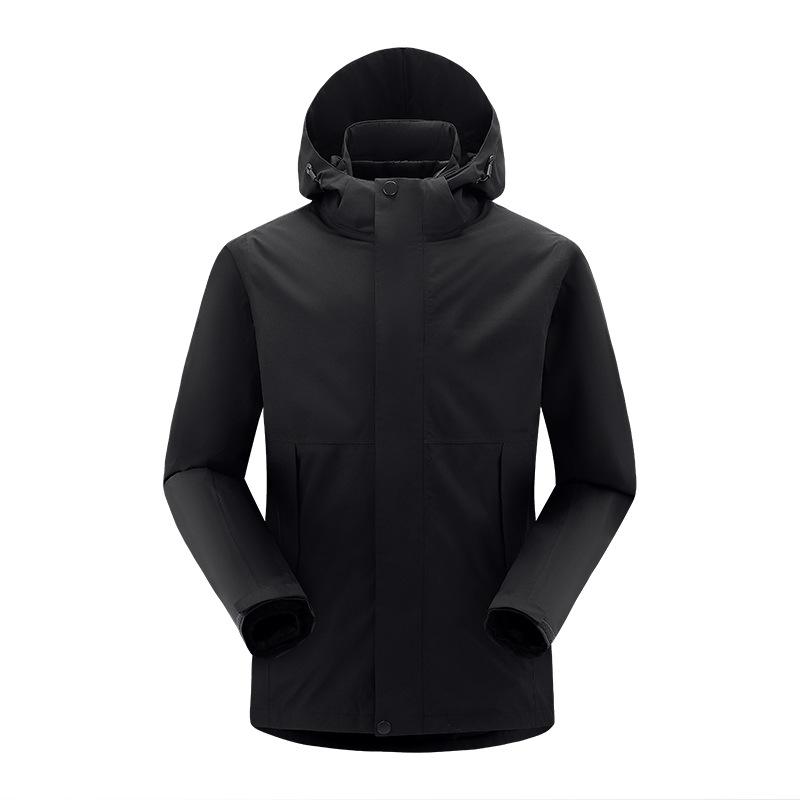 Outdoor Jacket Men's Three-in-one Down Liner Windproof Waterproof Jacket Warm Casual Wear Women