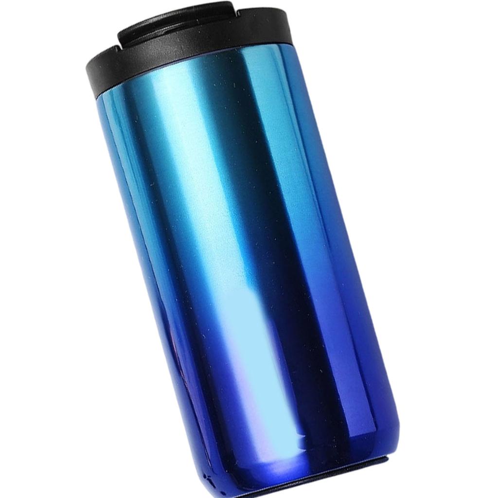 Tragbarer 304 Edelstahl-Kaffeebecher mit doppelter Vakuumisolierung, Metalltextur für Pendeln und Camping-Reisen