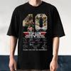 T-shirt Graphique Film Top Gun 40ème Anniversaire 2026 Été Unisexe Hommes Femmes T-shirt Y2k Vintage Décontracté Tee pour Fans
