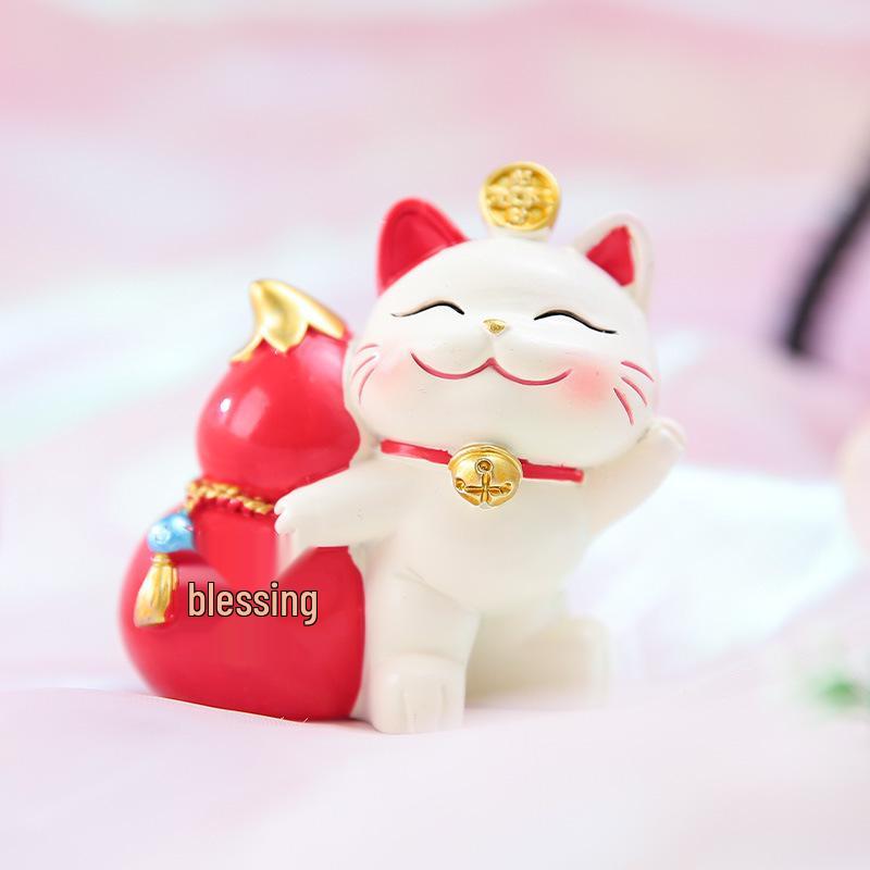 Festive Cat New Year Ornament - Creative Living Room Decoration & Entrance Craft Gift