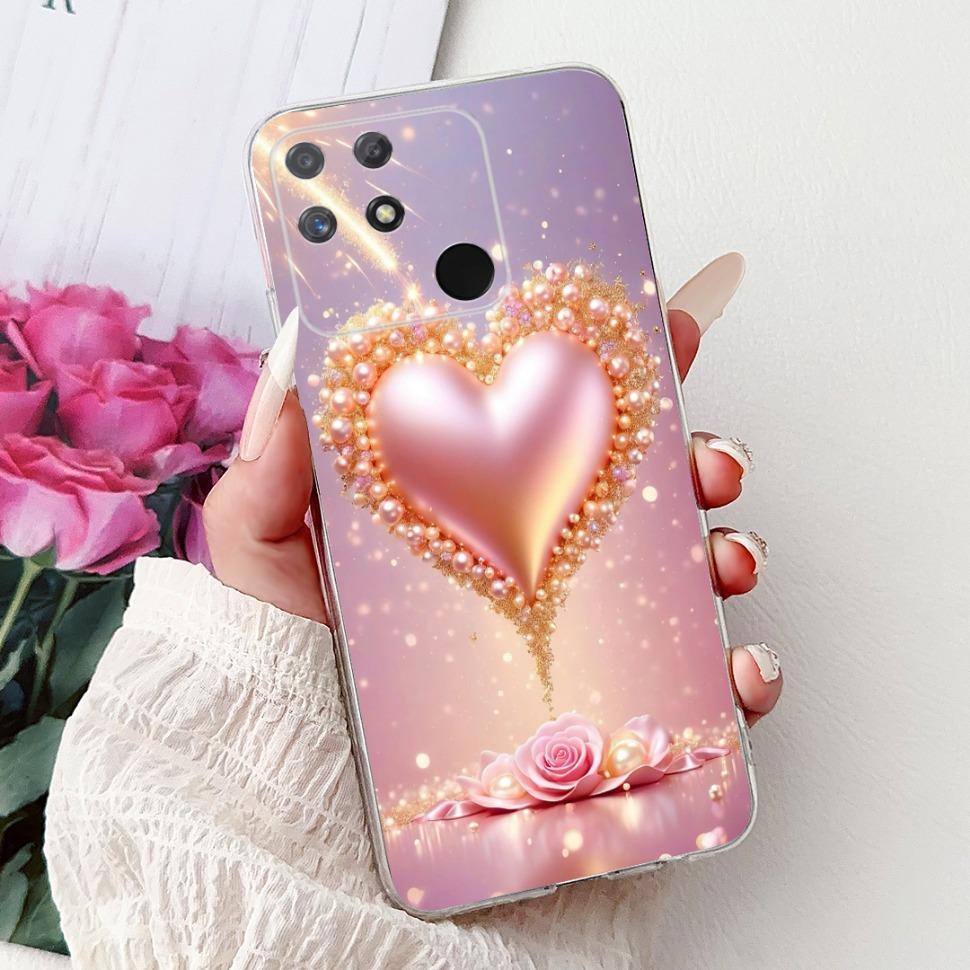 Soft Full RMX3430 Protective Cover For Realme Narzo 50A Casing Cat Pattern For Realme Narzo 50A Narzo50A Silicone Covers Case