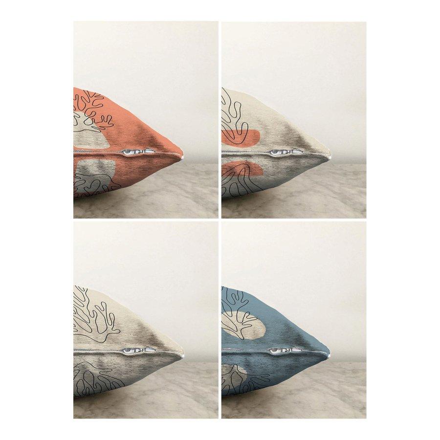 4 Pieces Double Sided Printed Cushion Cover Set