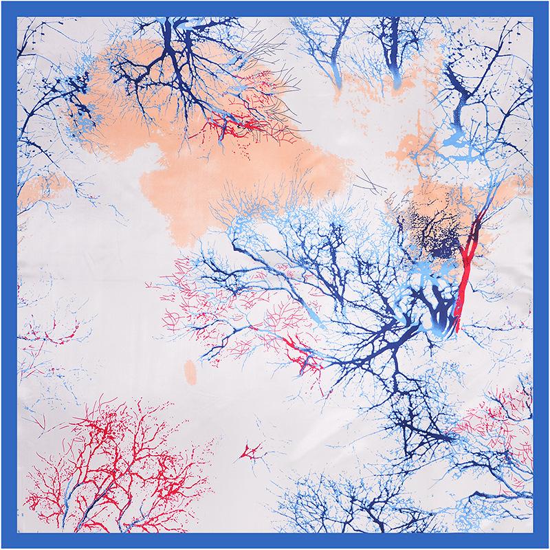 

Высококачественные роскошные шелковые шарфы, повязка на голову, шарфы, шейный шарф для женщин, шелковый шарф с цепочкой, женская декоративная шаль 90*90cm