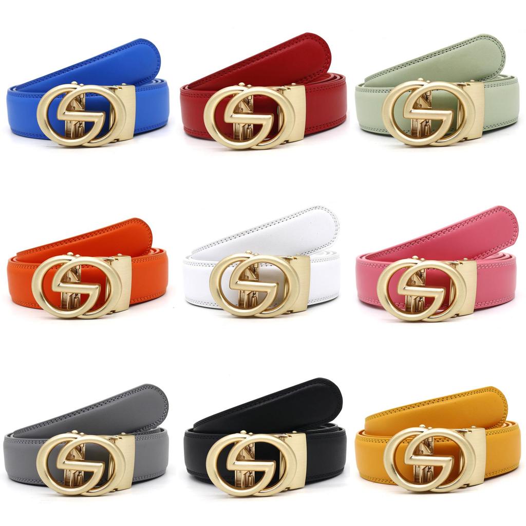Genuine Leather Men's Belt - 10 Colors, Casual & Business, Soft Cowhide, Automatic Buckle Waistband