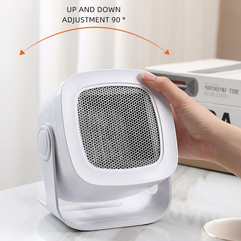 Desktop Electric Heater with Handle Quiet Portable Patio Heater Winter Warm Air Blower Mini Fan Heater for Room Home Office