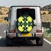 Green Mandala Crystal Pattern Spare Tire Cover Durable Sun-Resistant Protection for SUV Truck RV Trailer
