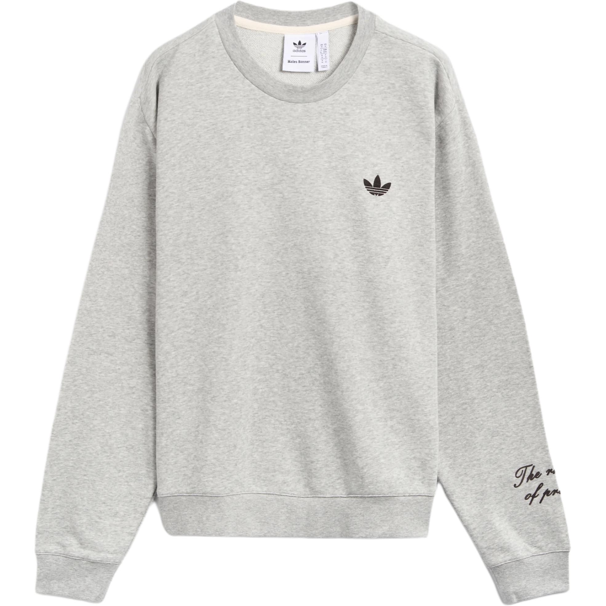 

Adidas X Wales Bonner Длинный рукав Круглый топ Серый Мужские топы IW1172 XL