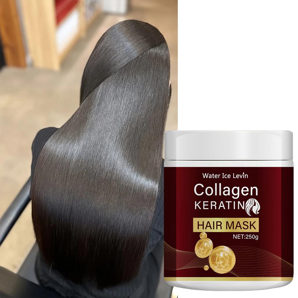Collagen Keratin Hair Mask, Deeply Nourishes Dry and Damaged Hair, Enhances Elasticity—Rich In Moroccan Argan Oil, Deeply Moisturizes and Softens Less