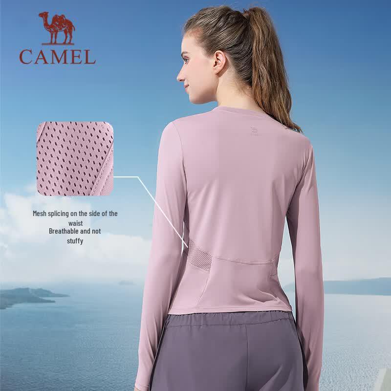 CAMEL Women's Long Sleeve Yoga & Fitness Top