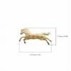 18K Gold-Plated Stainless Steel 3D Horse Brooch - Fashionable Versatile Accessory