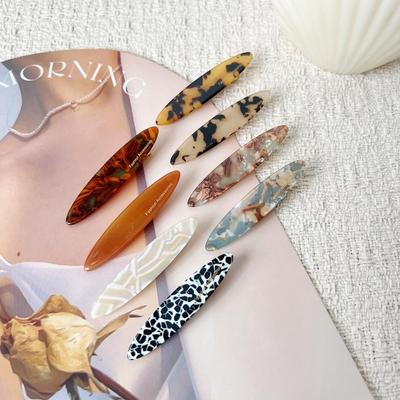 Bernstein Retro Zerdrückter Zelluloseacetat Haarclip für Damen, 2025 High-End Seitenpony & Gerader Entenschnabel Clip Haaraccessoire.