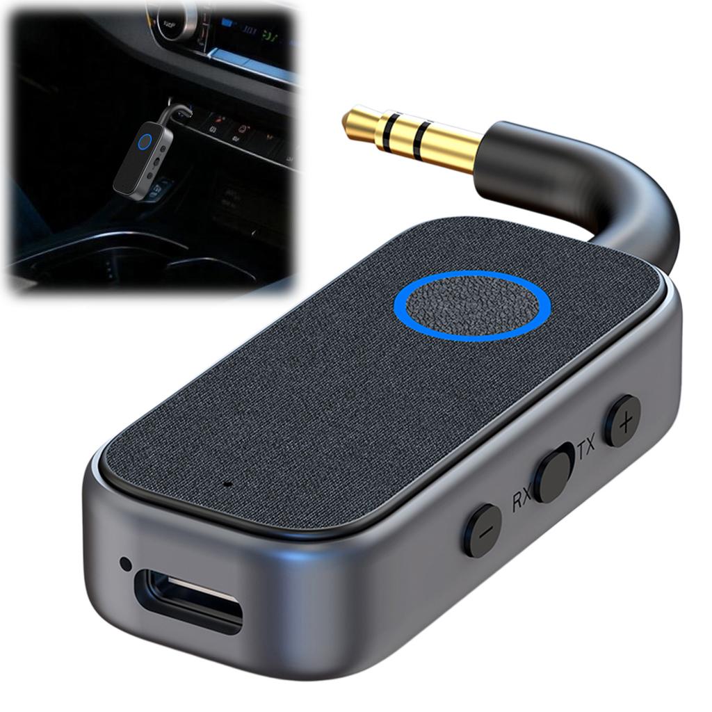 Bluetooth-compatible 6.0 Audio Receiver Adapter 2-in-1 Wireless Audio Receiver 3.5mm Aux for TV Car Home Stereo System