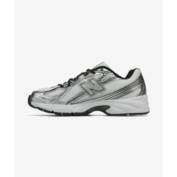 New Balance NB 740 Suni Kürk Kumaş Retro Minimalist Moda Çok Yönlü Baba Ayakkabısı Unisex Spor Ayakkabı Beyaz Gümüş U7401P5