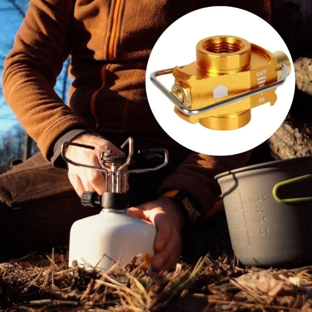 Cost-effective Camping Gas Adapter Valve Efficient Gas Refill Adapter  Camping Equipment