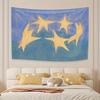 VIKAMA HandPainted Star Oil Painting Tapestry Healing Style Wall Hanging for Kids Room Bedroom  Homestay Decor
