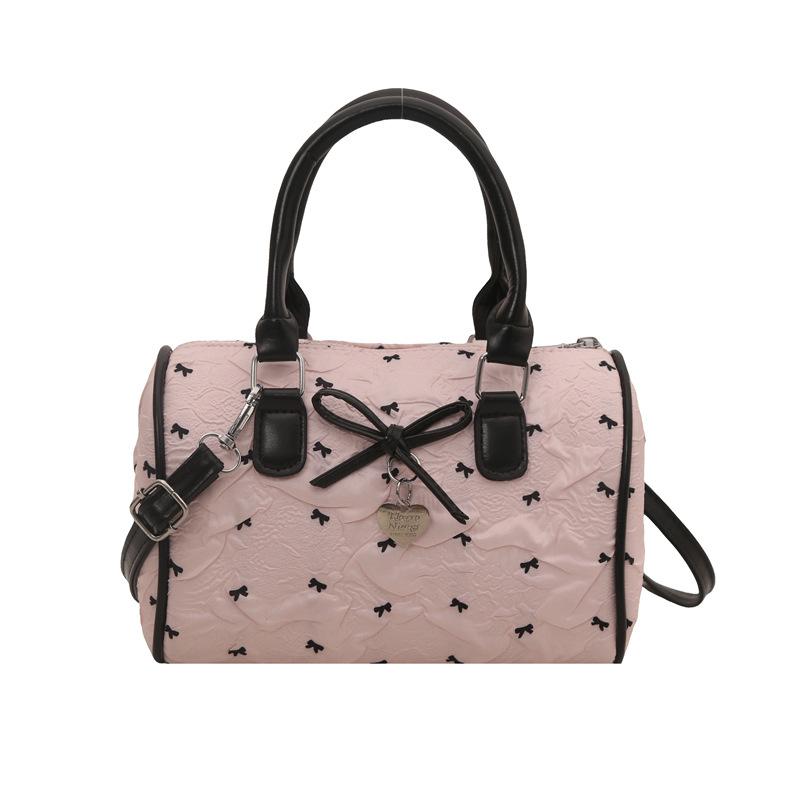 Summer pink bow portable pillow bag women s bag  new highend ballet messenger bag розовый