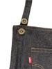 Unisex Adjustable Length Around Free Size [EDWIN] Apron, Neck, Denim, Black,