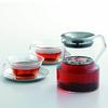 KINTO CAST One-Touch Teapot 450ml Heat-Resistant Glass Teapot Microwave and Dishwasher Safe 23087