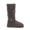 Round head warm thick-soled cotton shoes, piled and thickened fluffy long-tube snow boots, women's new long-tube cotton boots in winter