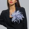 Broșe Corsaj Elegante cu Pene Broșă Mare Insignă cu Pene Broșe Lapel cu Flori pentru Femei Petrecere de Nuntă